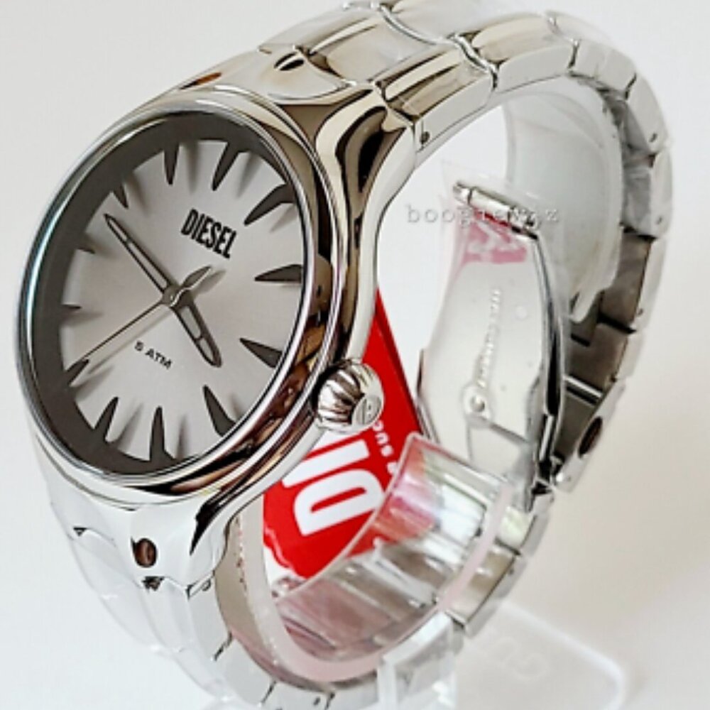 DIESEL DZ2205 STREAMLINE GRAY DIAL SILVER STAINLESS STEEL BRACELET MENS WATCH - Picture 6 of 8